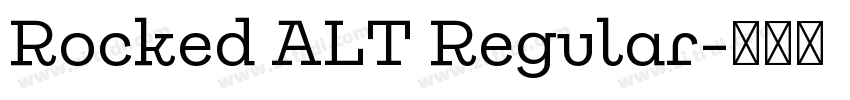 Rocked ALT Regular字体转换